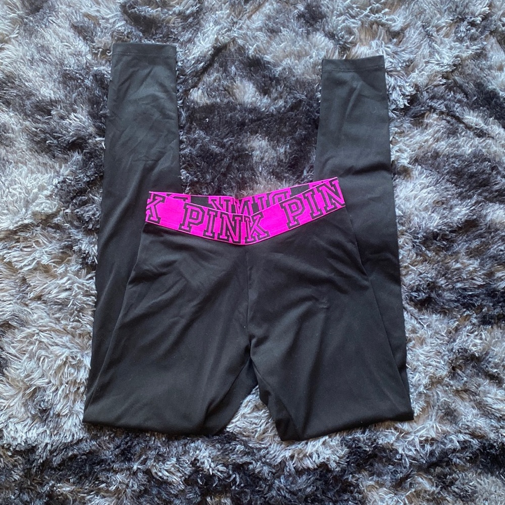 PINK Black Leggings